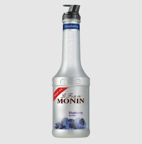 Monin Blueberry Puree Package - كرتونة مونين تحضير بأساس فاكهة التوت الأزرق