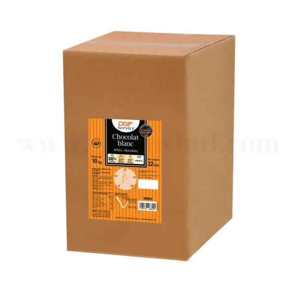 DGF White Chocolate Couverture Coins 30% 10 Kg