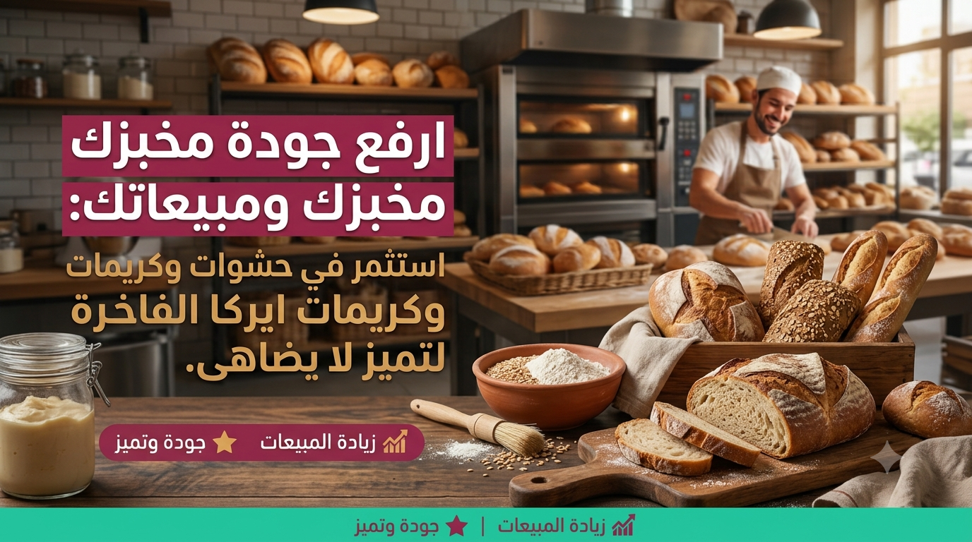 ارفع جودة مخبزك ومبيعاتك: استثمر في حشوات وكريمات ايركا الفاخرة لتميز لا يضاهى